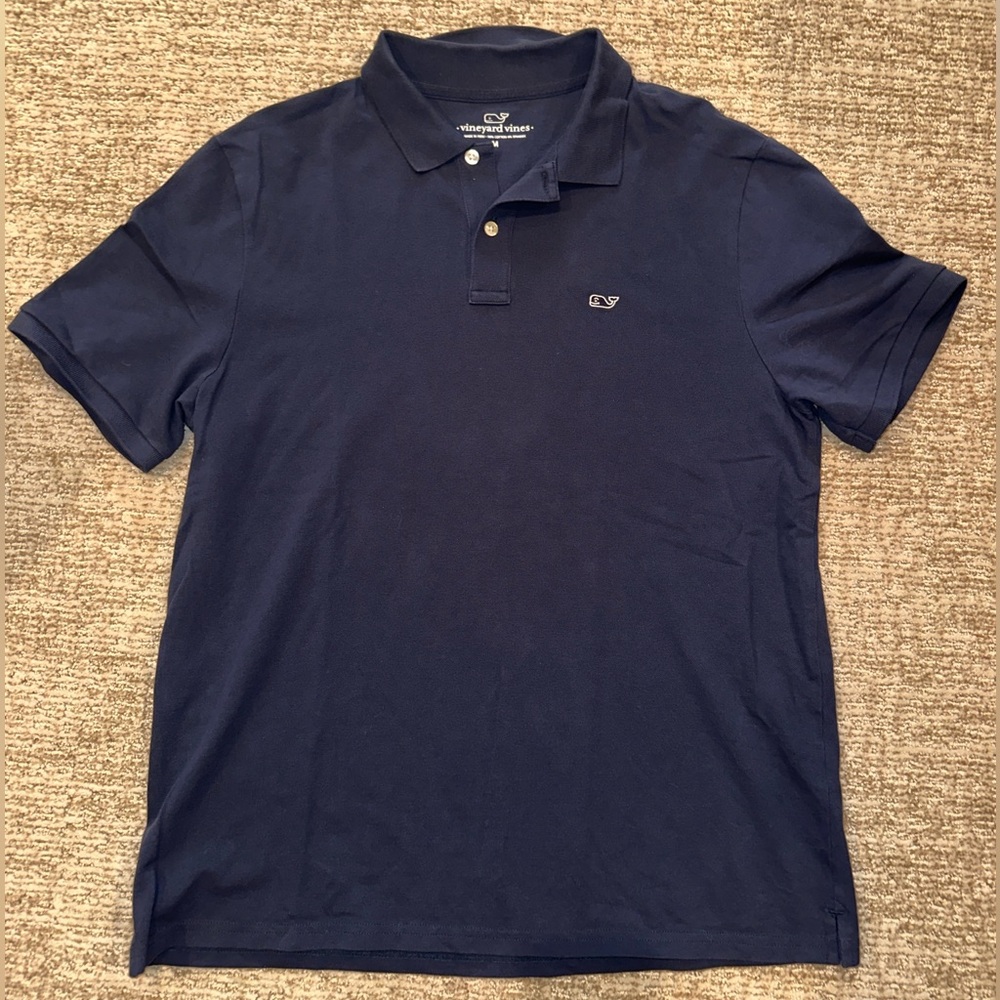 Vineyard Vines Men's Medium Classic Blue Polo